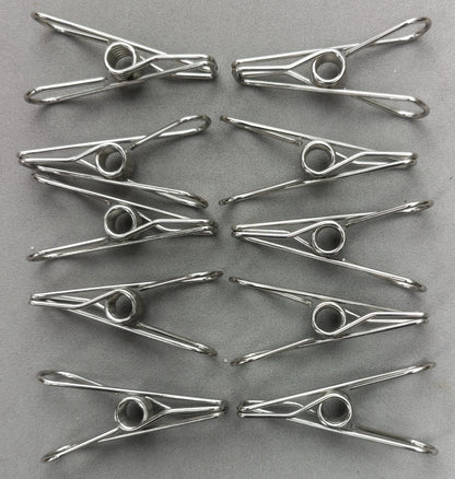 Heavy-Duty Stainless Target Clips (10 Pack)