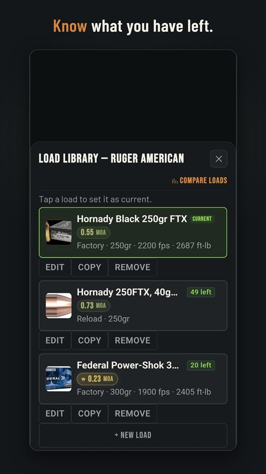 Load library and ammo inventory